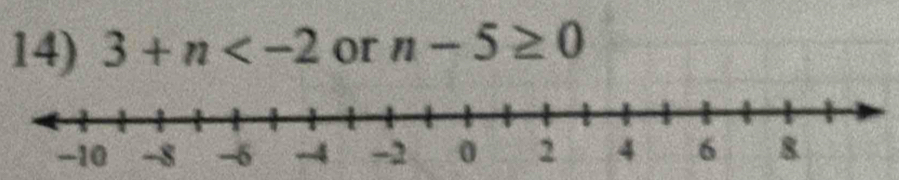 3+n or n-5≥ 0