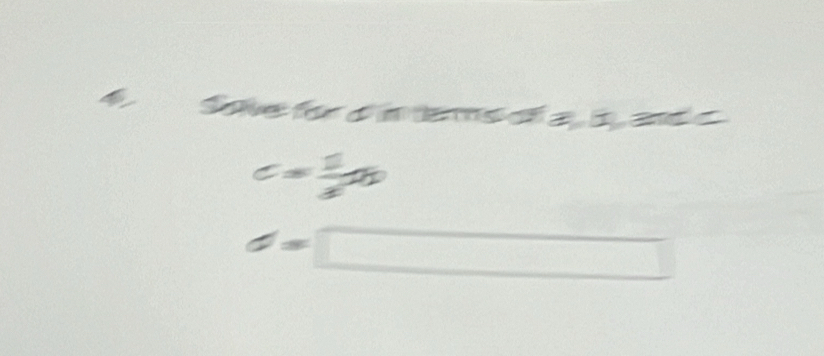 c= 1/3 a
d=□