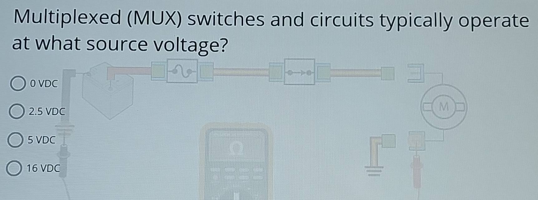 Solved: Multiplexed (MUX) switches and circuits typically operate at ...