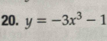 y=-3x^3-1