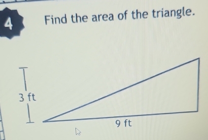 Find the area of the triangle.