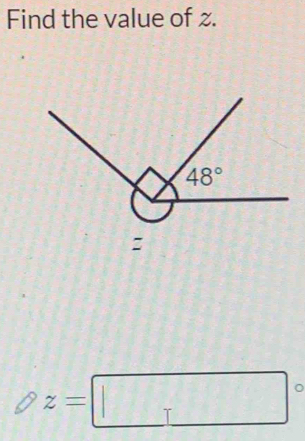 Find the value of z.
9 z=□