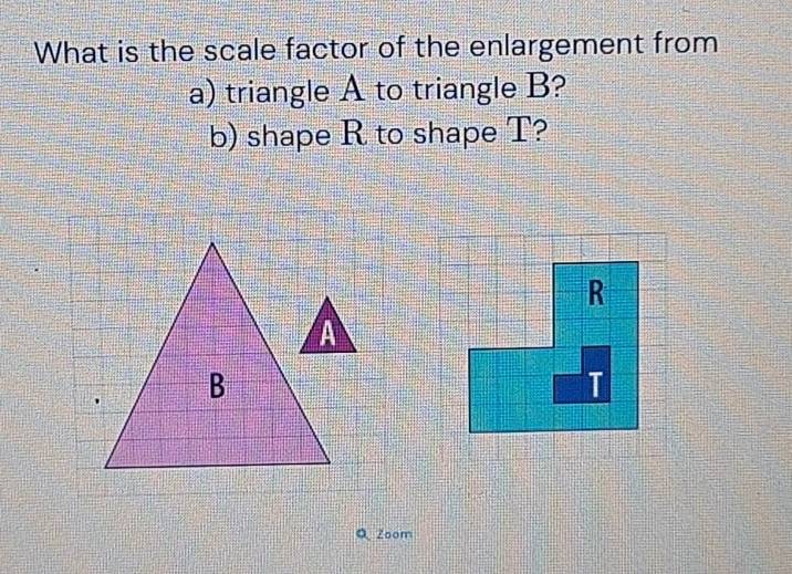 Solved: What is the scale factor of the enlargement from a) triangle A ...