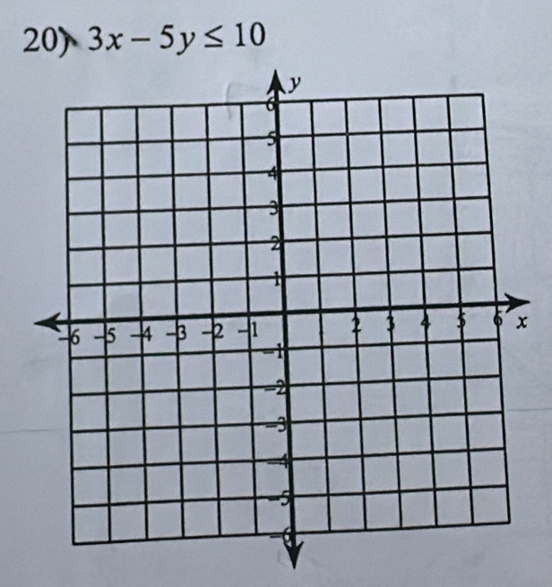 3x-5y≤ 10