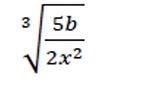 sqrt[3](frac 5b)2x^2