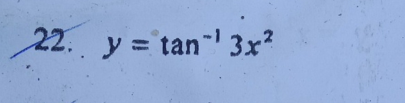 y=tan^(-1)3x^2