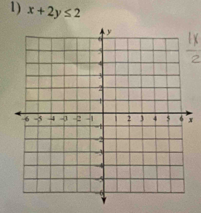 x+2y≤ 2