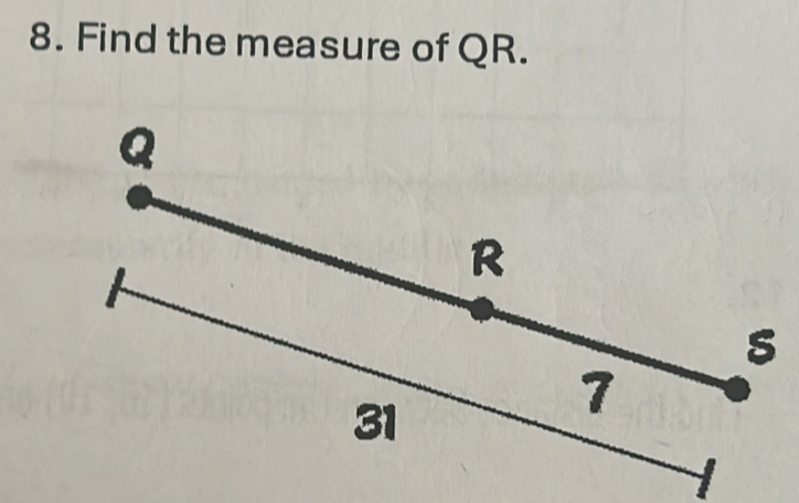 Find the measure of QR.