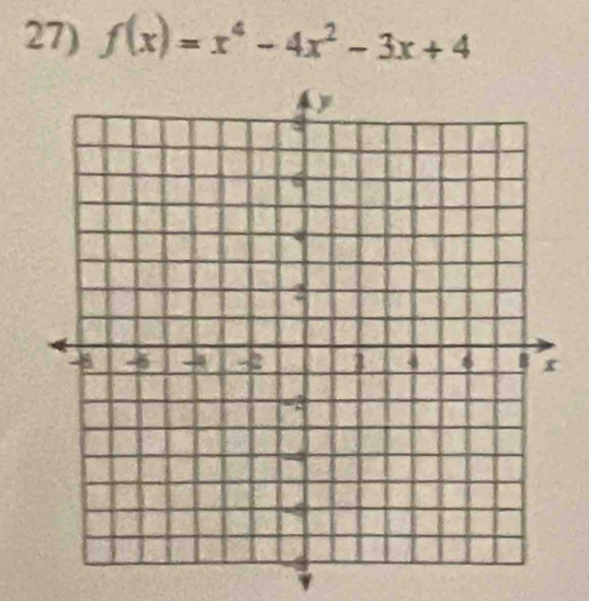 f(x)=x^4-4x^2-3x+4