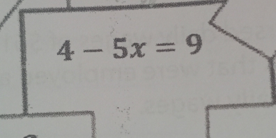 4-5x=9