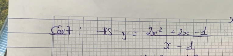 Saut f(x)= (2x^2+2x-1)/x-1 