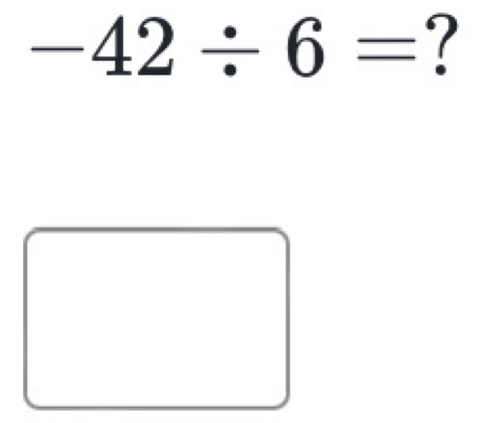 -42/ 6= ?