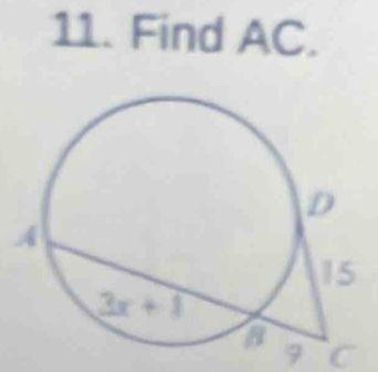 Find AC.
7 C