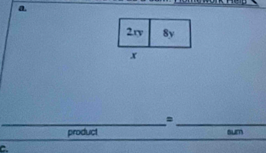 = 
product sum 
C.