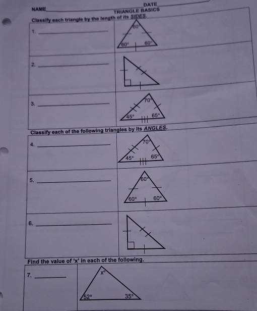 DATE
_
NAME
_
ES. TRIANGLE BASICS