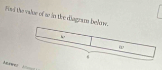 Find the value of ω in the diagram below.