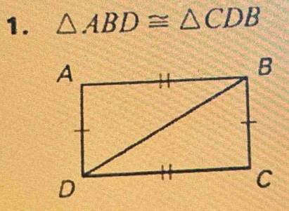 △ ABD≌ △ CDB