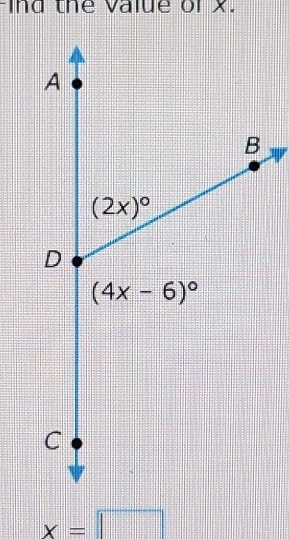 ind the value or X.
x=□