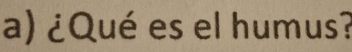 ¿Qué es el humus?