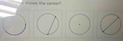 shows the center?