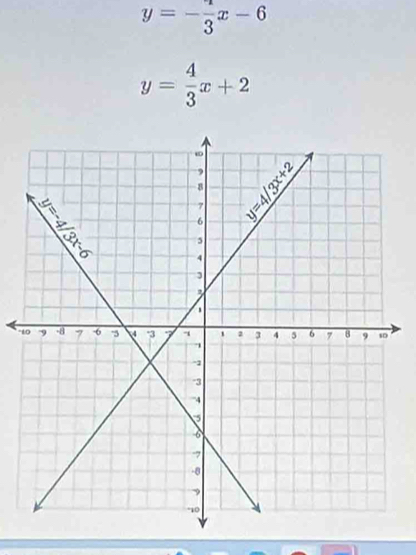 y=-frac 3x-6
y= 4/3 x+2
“