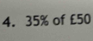 35% of £50