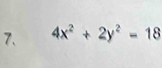 4x^2+2y^2=18