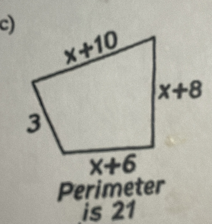 Perimeter
is 21