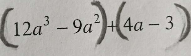 12a³ - 9a² + 4a − 3