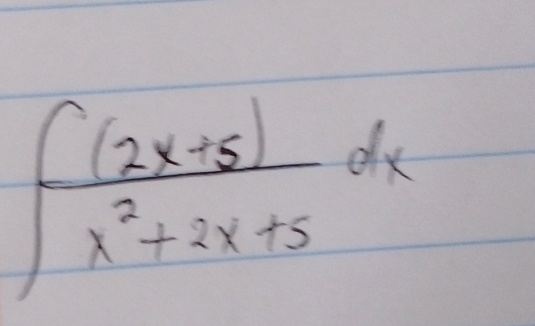 ∈t  ((2x+5))/x^2+2x+5 dx