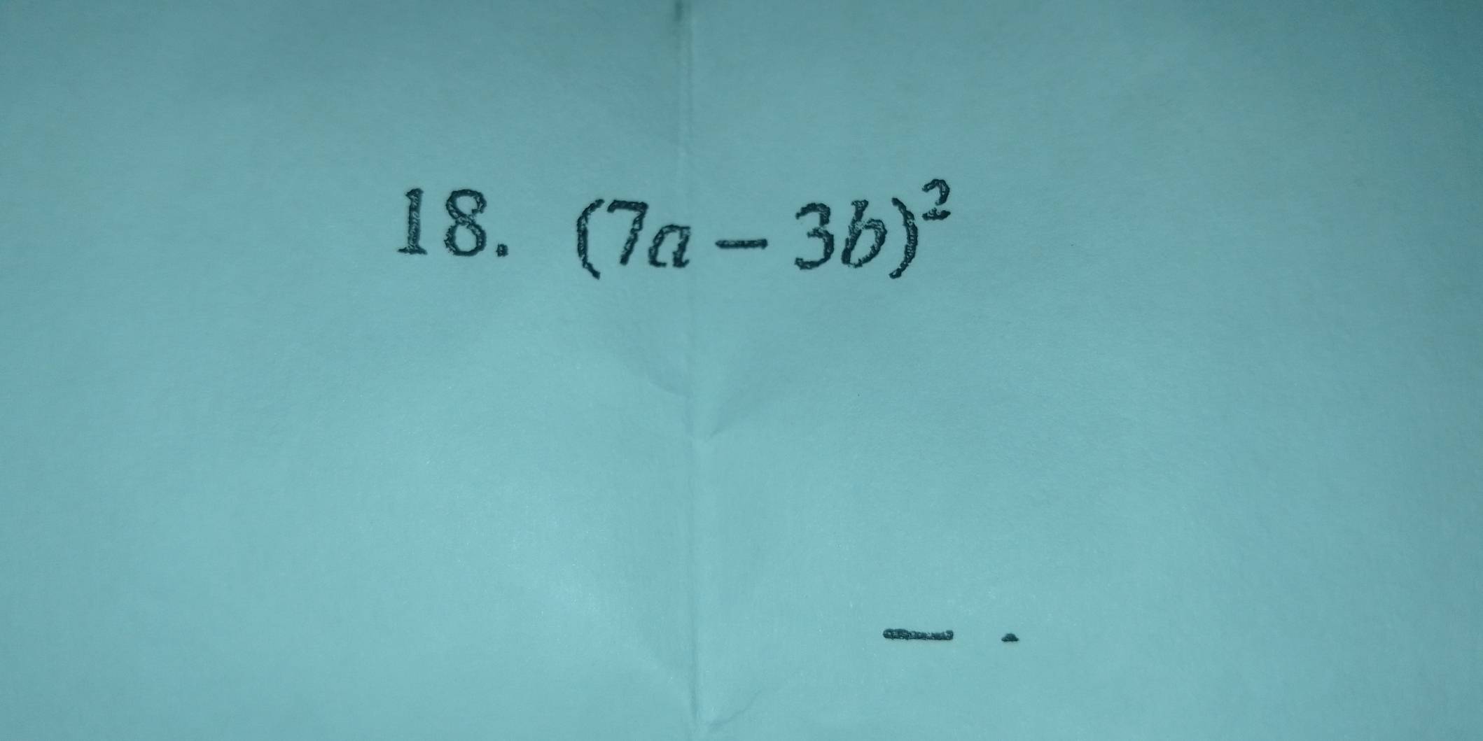 (7a-3b)^2