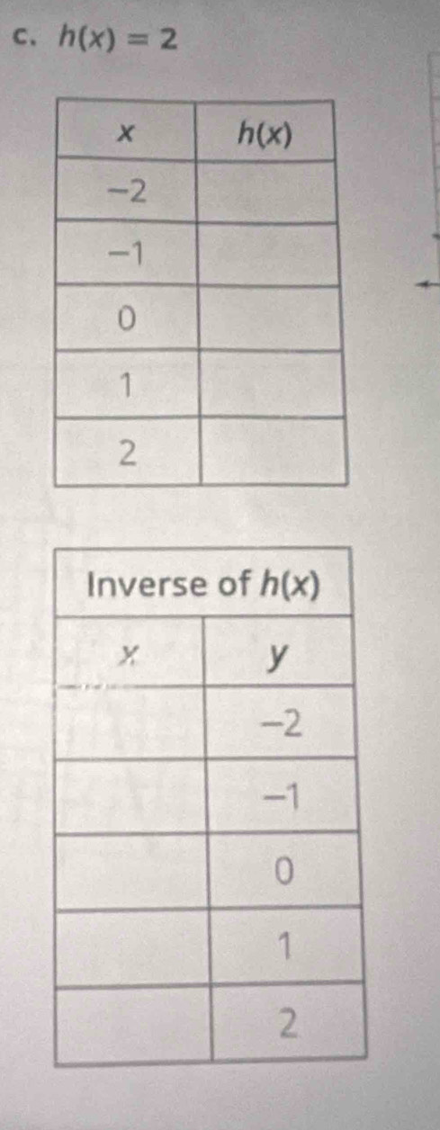 C、 h(x)=2