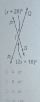 A 12°
B 40°
C 50°
1an