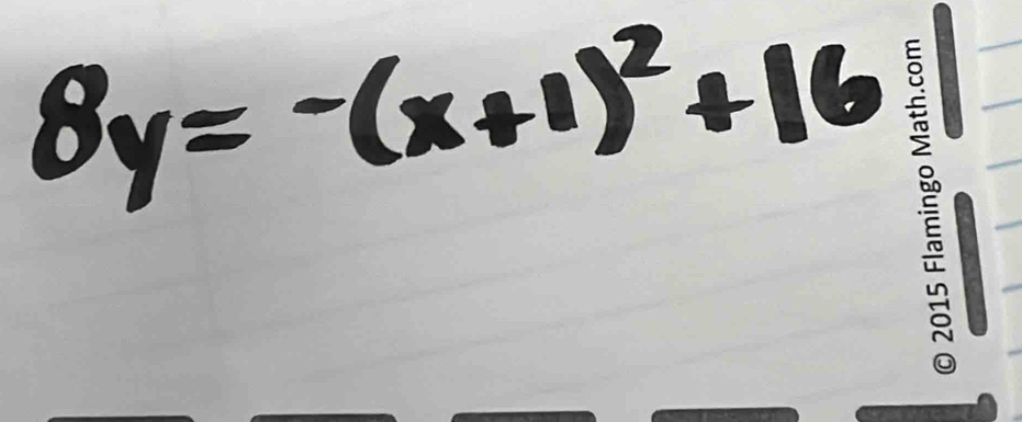 8y=-(x+1)^2+16