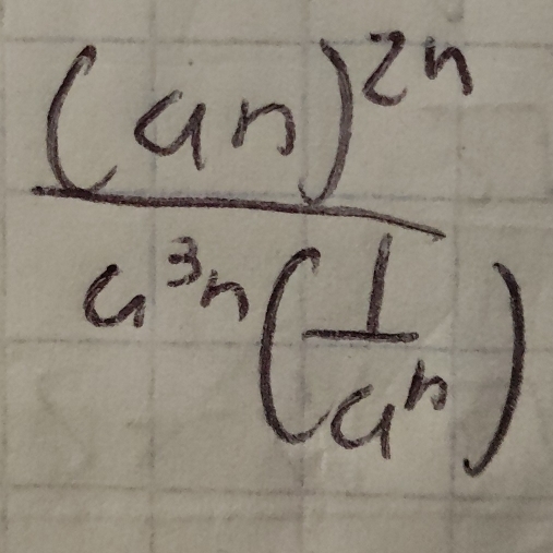 frac (an)^2na^(3n)( 1/a^n )