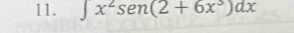 ∈t x^2sen (2+6x^3)dx