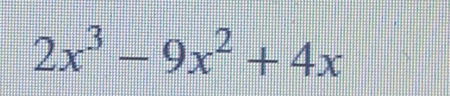 2x^3-9x^2+4x