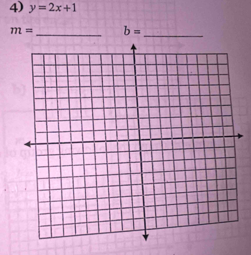 y=2x+1
_
m=
b= _