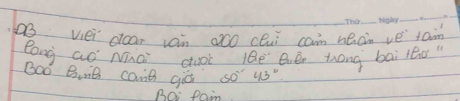 viei ccar van 2c0 clui cam nean ve tam 
long ao Niai doo tee evén zong bai tho 
BOo Bine cont qiói 50° 43°
BOi Paim