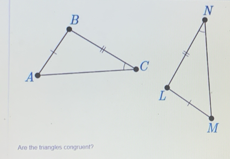 Are the triangles congruent?