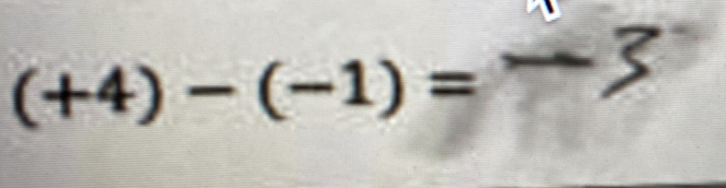 (+4)-(-1)=7
frac ^circ 