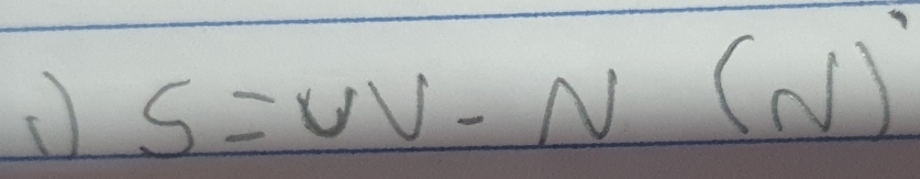 S=UV-N(N)'