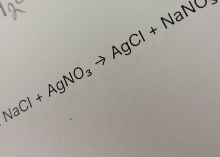 NaCl+AgNO_3to AgCl+NaNO