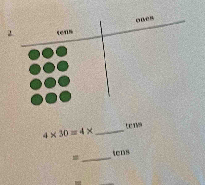 4* 30=4* _tens 
_ 
tens