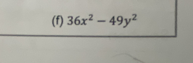 36x^2-49y^2