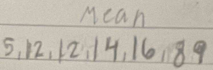 Mcan
5, 12, 12. 14, 16189