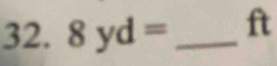 8yd= _ ft