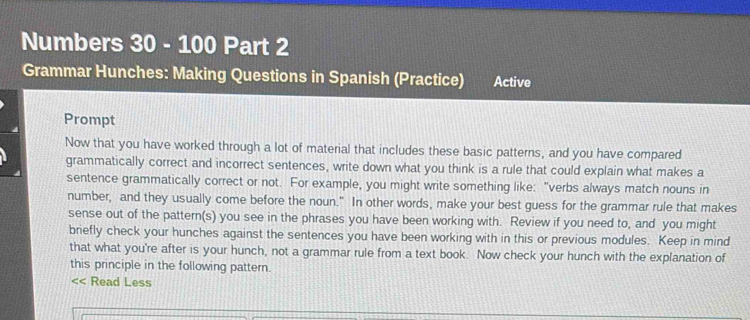 Solved: Numbers 30 - 100 Part 2 Grammar Hunches: Making Questions in ...