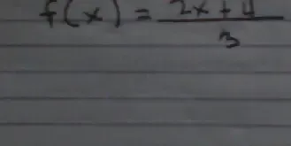 f(x)= (2x+4)/3 