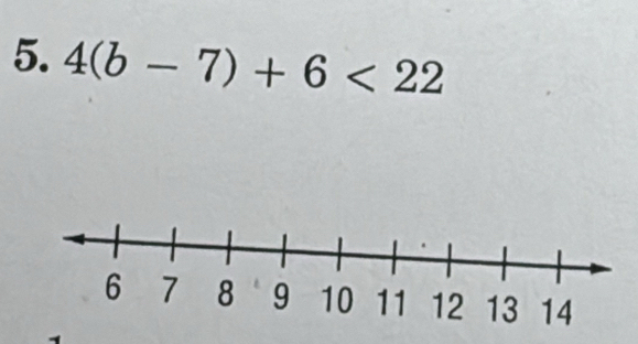 4(b-7)+6<22</tex>